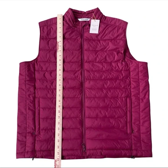 Peter Millar Crown Sport All Course Vest Pomegranate Size XL $225